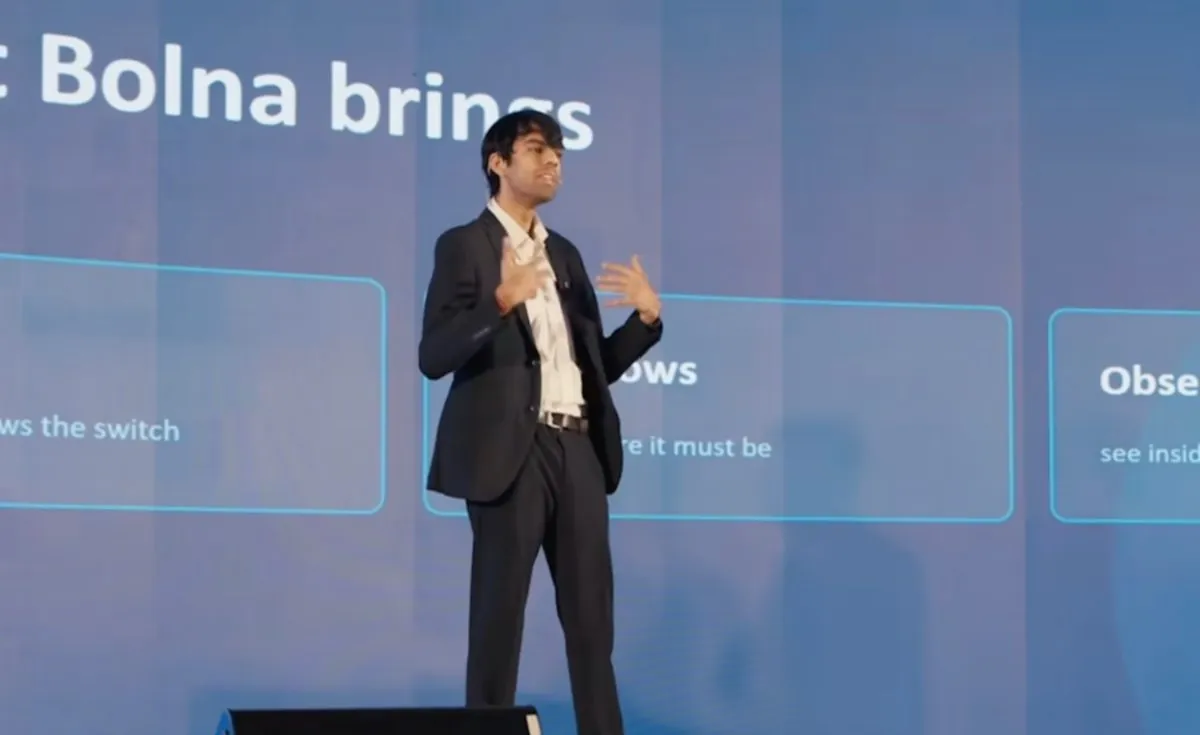 Speaker presenting on stage